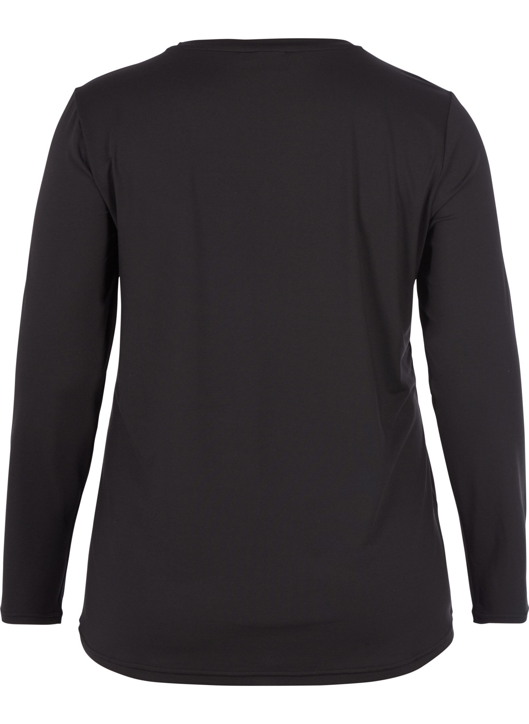 ZizziTreningsgenser med lange ermer, Svart, Packshot image number 1