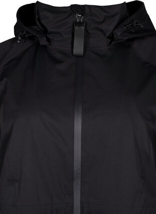 Zizzi Funksjonell frakk med lommer og hette, Black, Packshot image number 2
