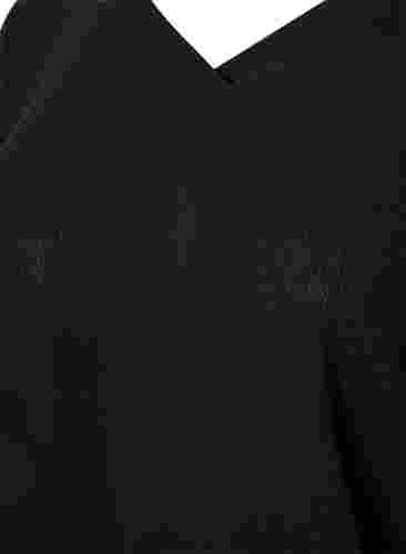 Viskosebluse med smock, Black, Packshot image number 2