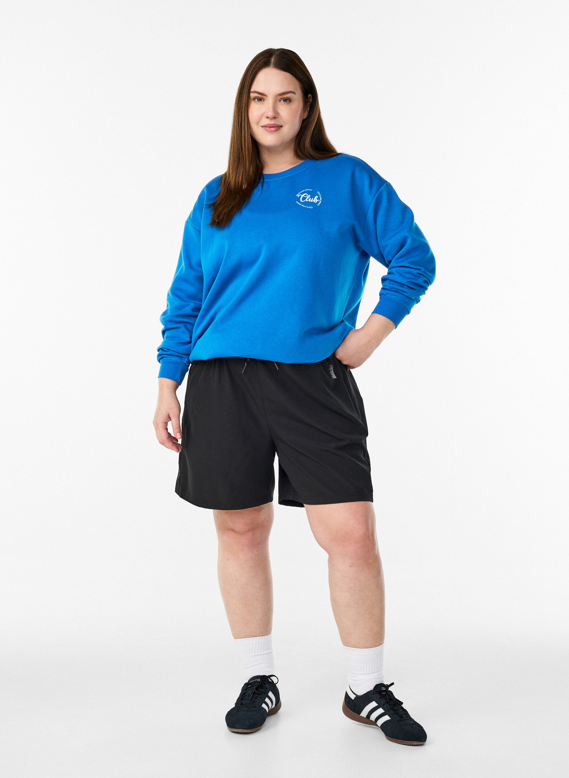 ZizziGenser med teksttrykk, Bl&aring;, Model image number 1