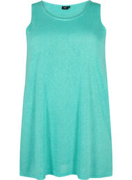 Topp med struktur og rund hals, Turquoise, Packshot