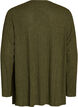 &Aring;pen cardigan i teksturert jersey, Bl&aring;, Packshot image number 1