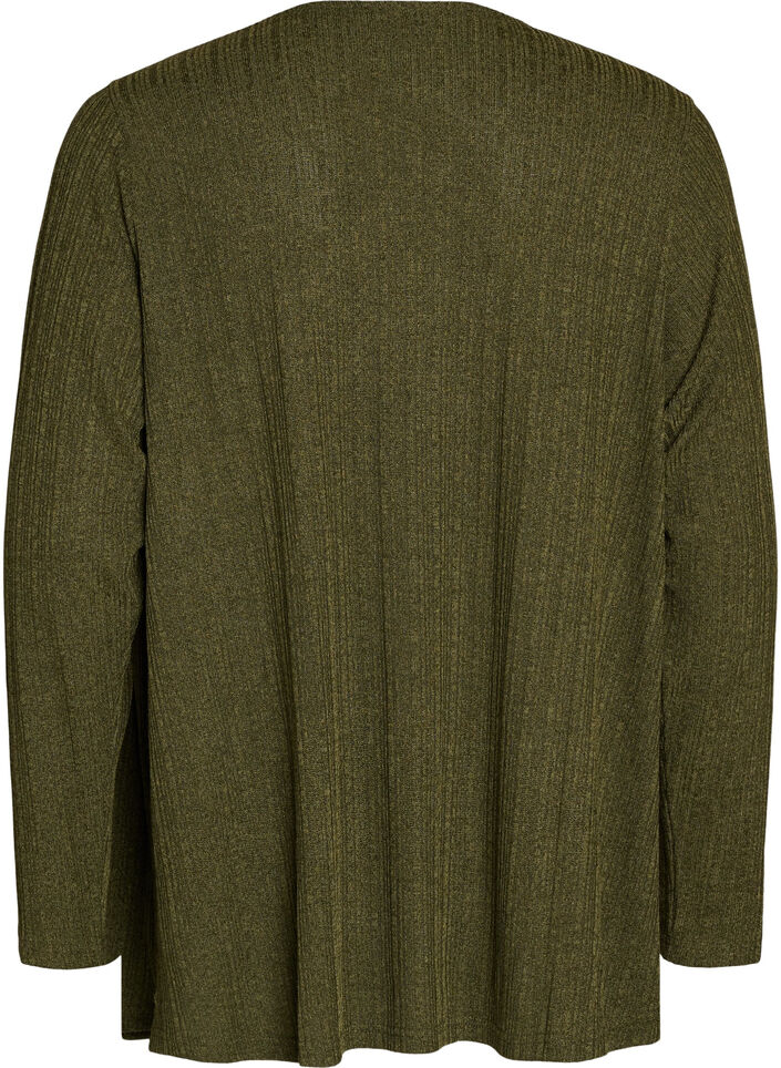 &Aring;pen cardigan i teksturert jersey, Bl&aring;, Packshot image number 1