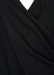 Langermet bluse i viskose med wrap look, Black, Packshot image number 2