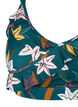 Blomstrete bikini med volanger, Gr&oslash;nn, Packshot image number 2
