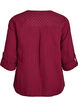 Bluse i bomullsmuslin med broderi anglaise, M&oslash;rk Bordeaux, Packshot image number 1