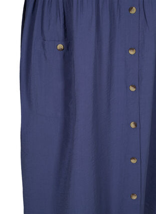 Kortermet kjole med knapper og lommer, Nightshadow Blue, Packshot image number 3