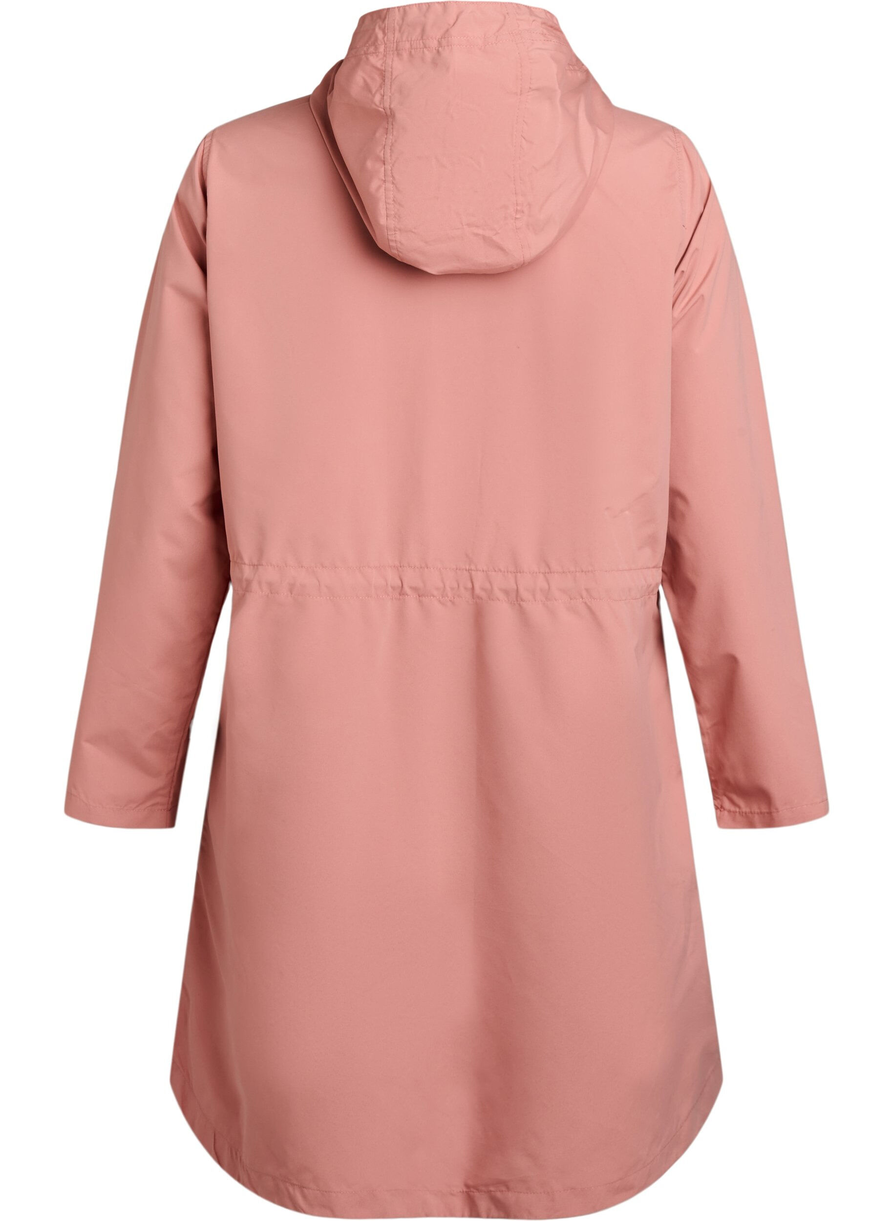 Zizzi FLASH - Vannavst&oslash;tende parkas med hette, Rosa, Packshot image number 1