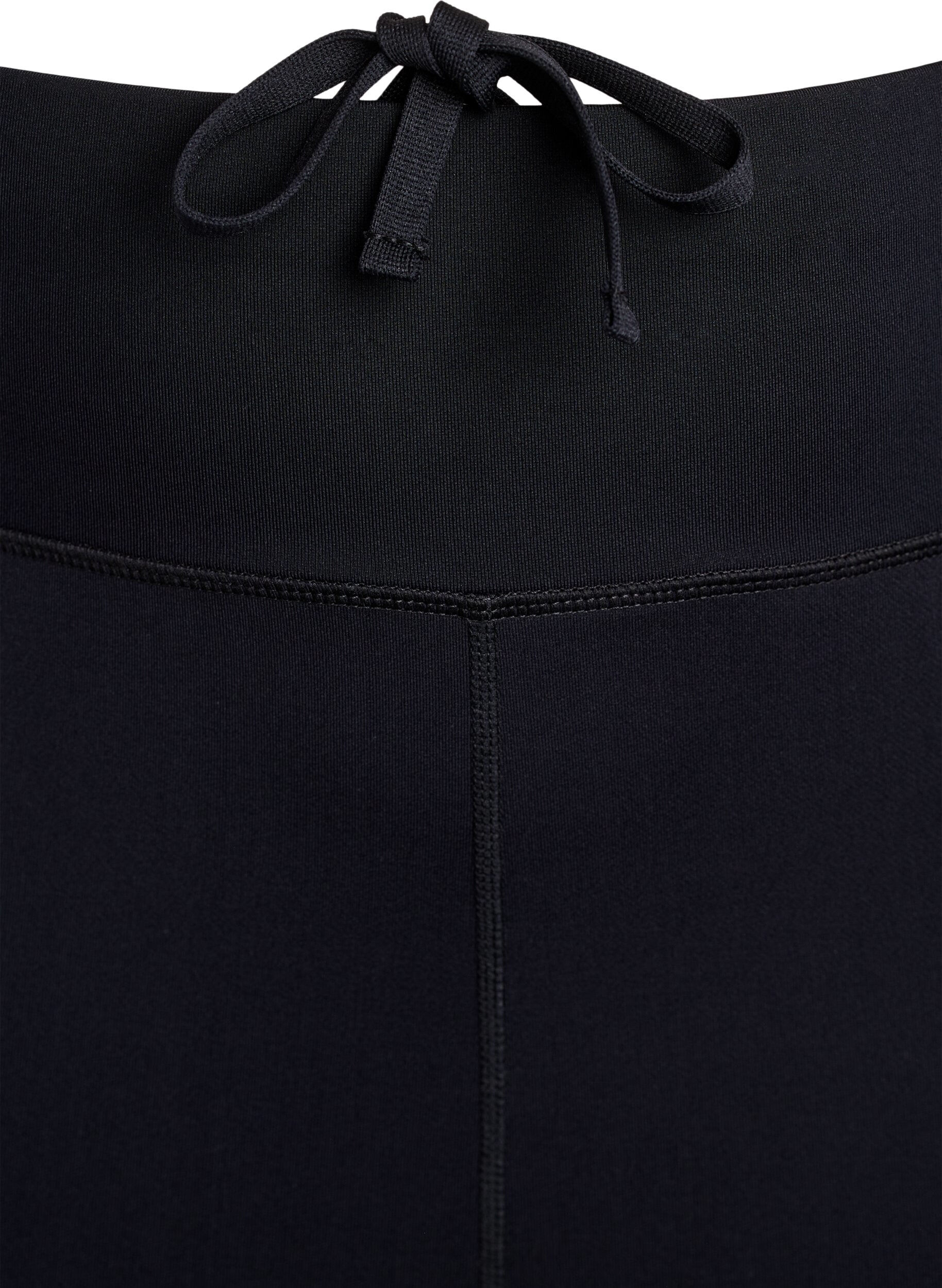 Zizzi Capri l&oslash;petights med lett kompresjon, Svart, Packshot image number 3