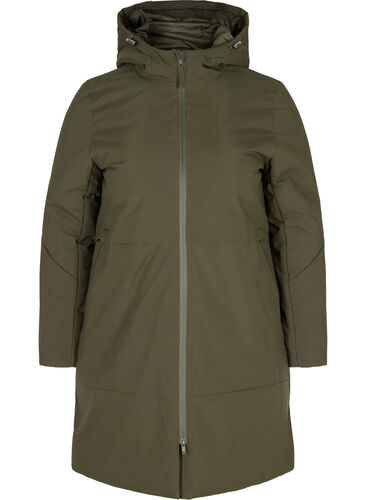 Vinterjakke med justerbar midje, Forest Night, Packshot image number 0