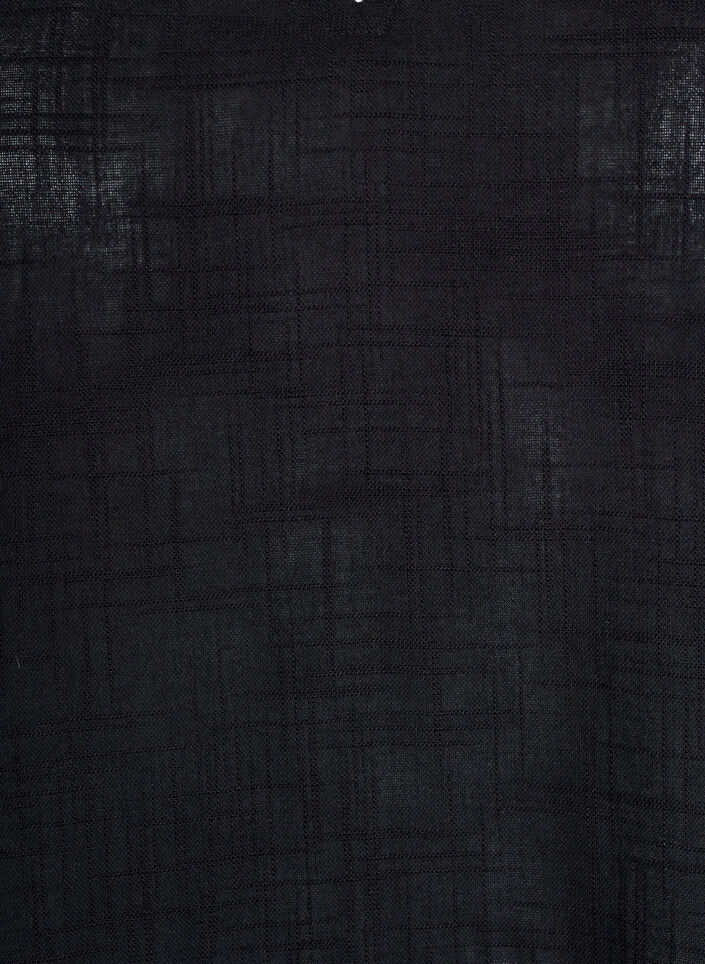 FLASH - Løs bluse med cap-ermer, Svart, Packshot image number 2