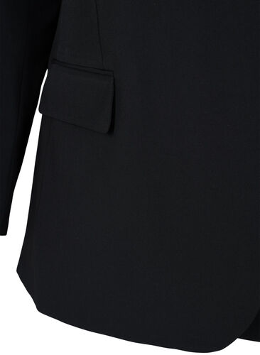 Klassisk blazer med lommer, Black, Packshot image number 3