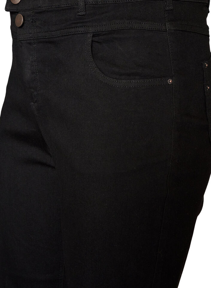 Regular fit Gemma-jeans med h&oslash;y midje, Svart, Packshot image number 2