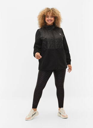 Treningsjakke med lommer og hette, Black, Model image number 2
