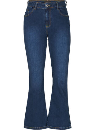 Ellen bootcut jeans med høyt liv, Dark Blue, Packshot image number 0