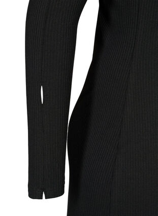 Tettsittende kjole med cut-out detaljer, Black, Packshot image number 3
