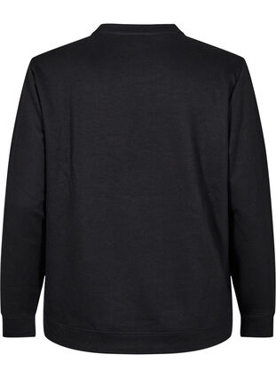 Zizzi FLASH - Genser med crewneck, Svart, Packshot image number 1