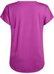 Kortermet trenings-t-skjorte med v-hals, Lilla, Packshot image number 1
