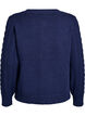 Cardigan med kabelstrikkede ermer, Blå, Packshot image number 1
