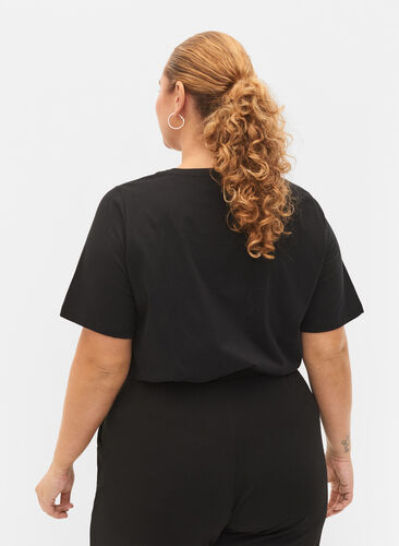 T-skjorter med nagler i økologisk bomull, Black NOW or never, Model image number 1