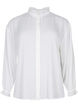 Skjortebluse med volangdetaljer, Bright White, Packshot image number 0