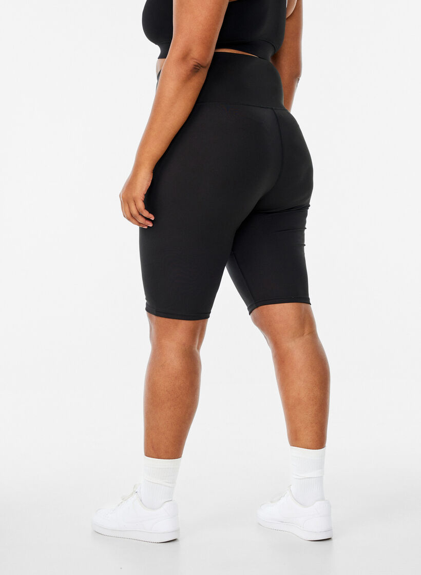 Lange tettsittende treningsshorts, Black, Model