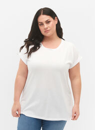 Kortermet T-skjorte, 2 stk., Bright White / Black, Model
