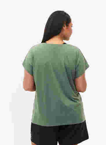 Kortermet trenings T-skjorte med mønster, Laurel W. w. Print, Model image number 1
