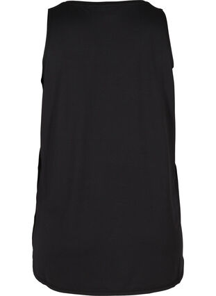 Zizzi Trenings-topp med v-hals, Svart, Packshot image number 1