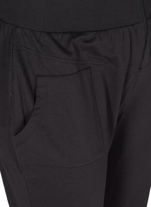 Løse bukser med glidelås og lommer, Black, Packshot image number 3
