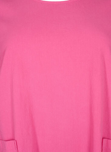 FLASH - kortermet tunika i bomull, Raspberry Rose, Packshot image number 2