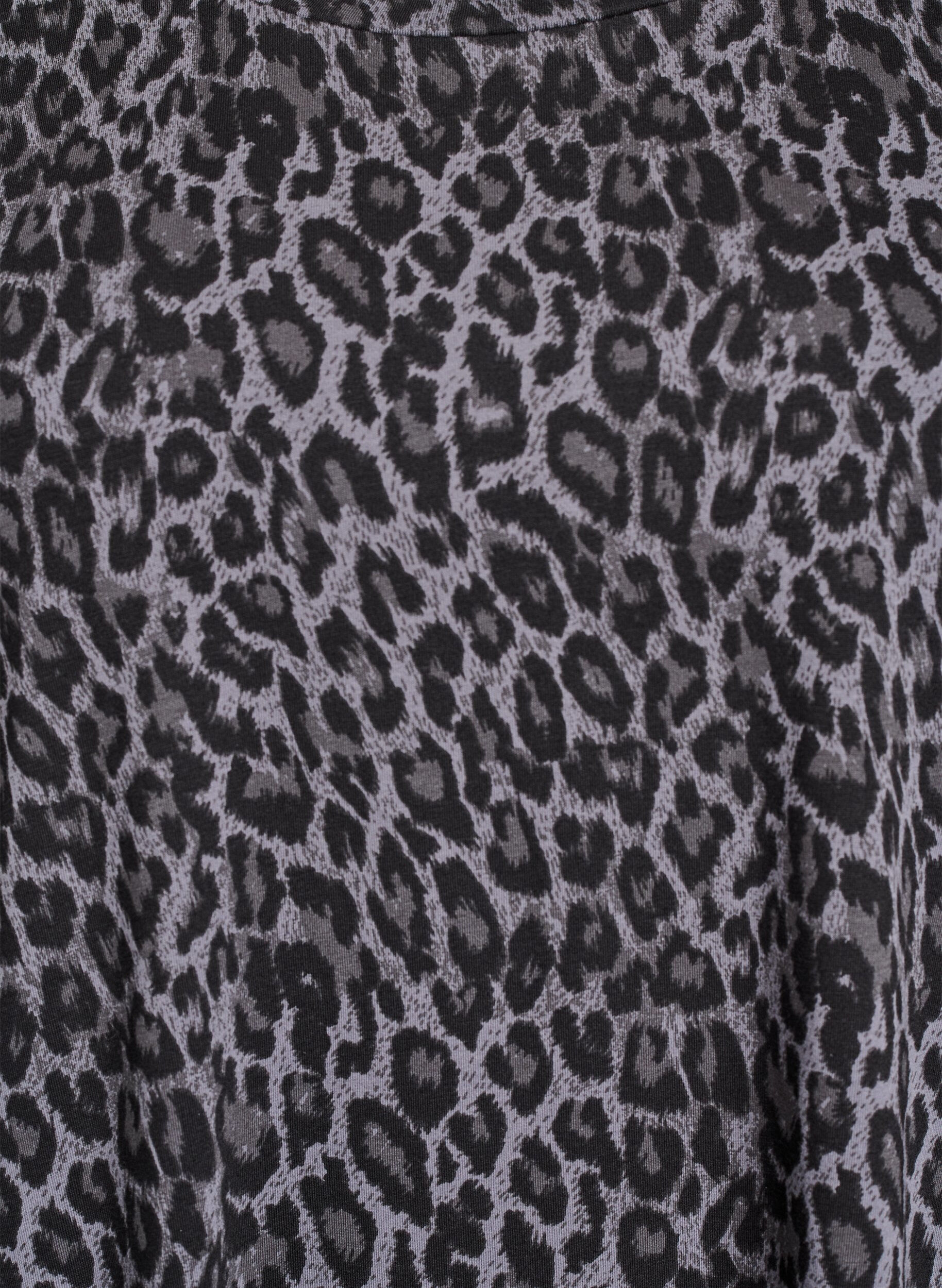 Zizzi Kort T-skjortekjole i bomullsjersey, Gr&aring;, Packshot image number 2