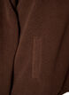 Teddyjakke med brodert kant i hullm&oslash;nster og h&oslash;y hals, Brun, Packshot image number 3