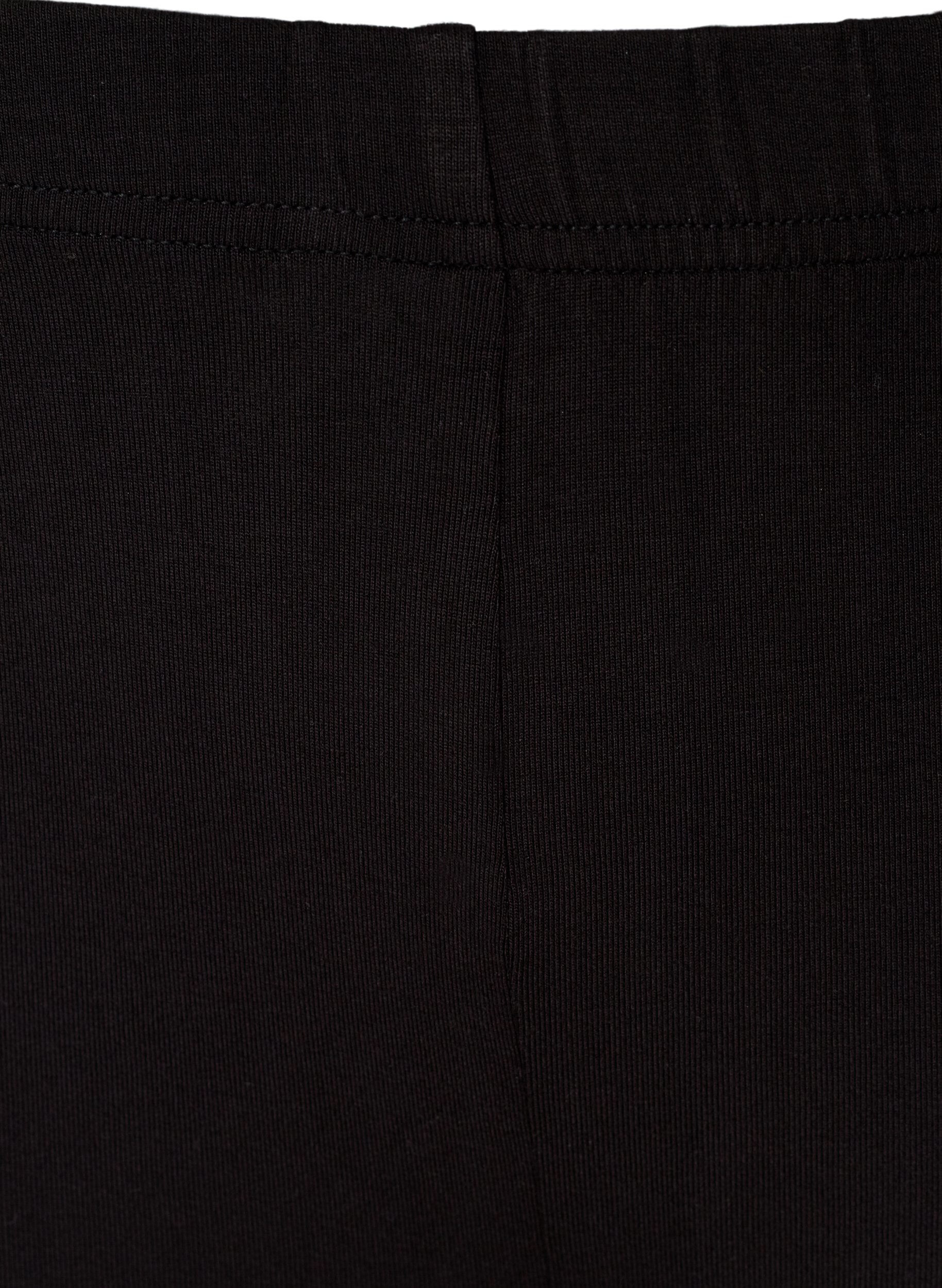ZizziEnsfargede standard sykkelshorts, Svart, Packshot image number 2