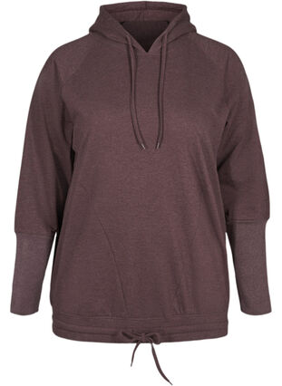 Sweatshirt med justerbar bunn, Fudge Mel. , Packshot image number 0