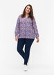 FLASH - Langermet bluse med mønster, Strong Blue Flower, Model image number 2