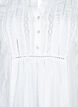 Stripete viskosekjole med blondebånd, Bright White, Packshot image number 2
