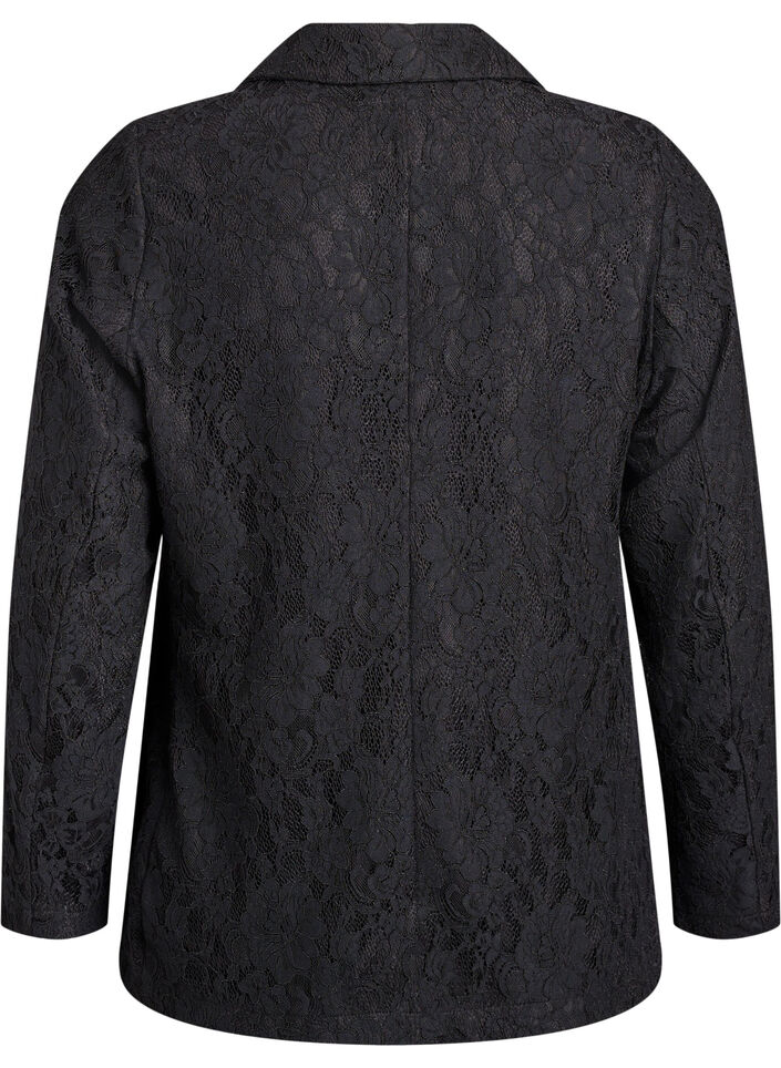 Blondeblazer med knappelukking, Svart, Packshot image number 1