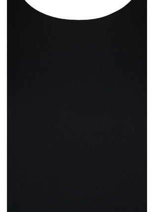 Bluse med 3/4-ermer og asymmetrisk bunn, Black, Packshot image number 2