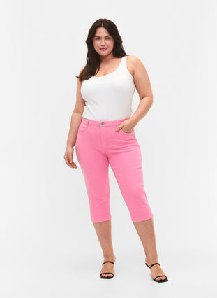 Tettsittende Emily capirbukser, Rosebloom, Model image number 0