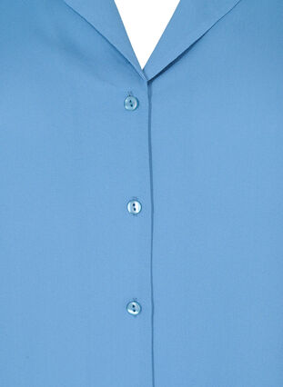 Skjorte med V-hals og smock, Captains Blue, Packshot image number 2