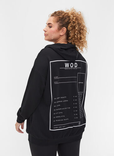 Hettegenser med trykk, Black WOD, Model image number 1