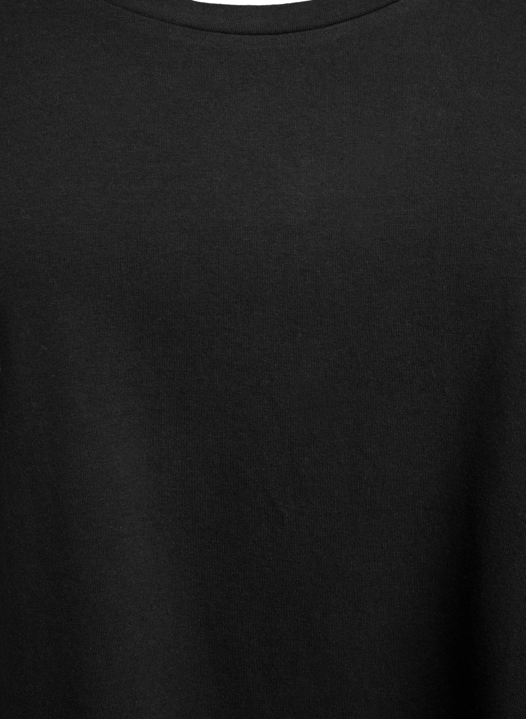 ZizziBasis jersey bluse med lange ermer, Svart, Packshot image number 2