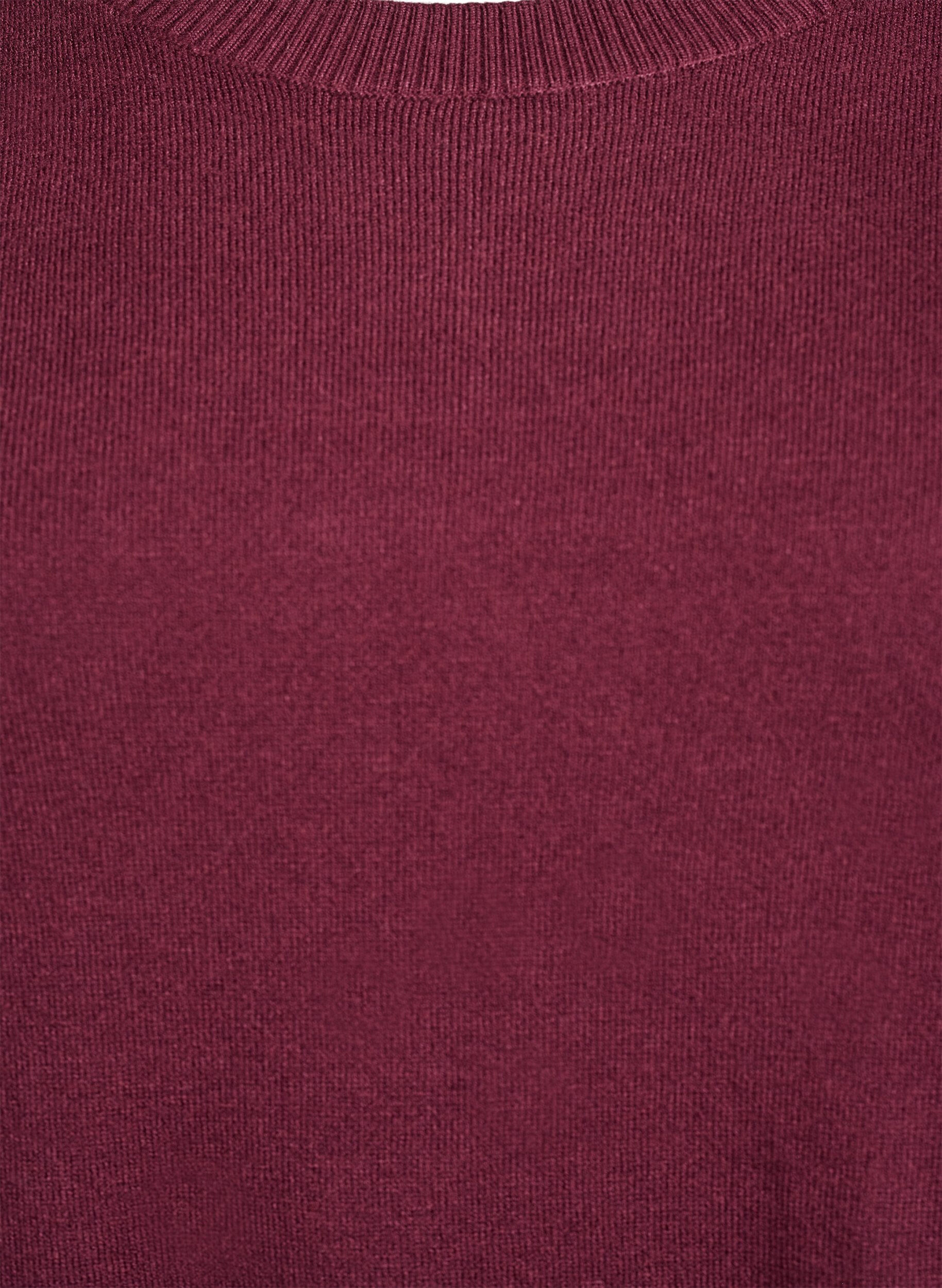 ZizziStrikket bluse med rund hals, R&oslash;d, Packshot image number 2