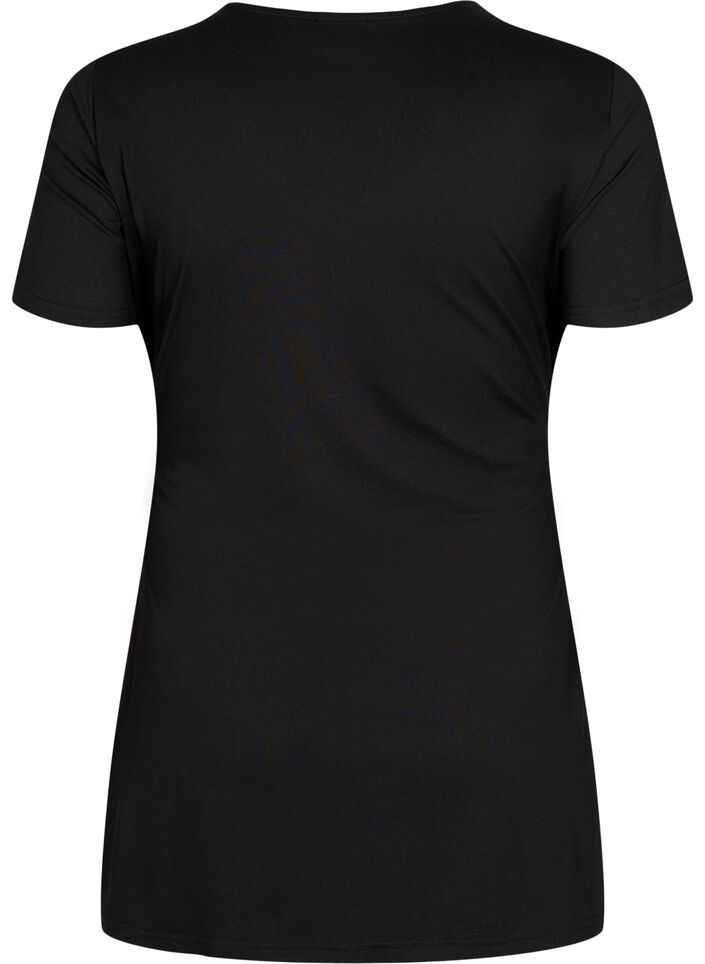 Kortermet bluse til gravide, Black, Packshot image number 1
