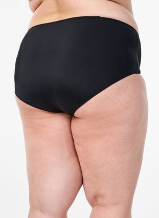 Zizzi Microfibertruser med innerlomme, Svart, Model image number 1