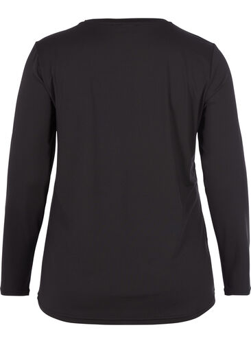 Treningsgenser med lange ermer, Black, Packshot image number 1