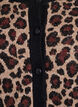 Cardigan med leopardmønster og kontrastkant, Svart, Packshot image number 2