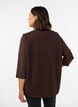 Fleecevest med trykknapper og sidelommer, Brun, Model image number 2