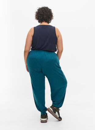 Løse bukser med lommer, Deep Teal Mel., Model image number 1